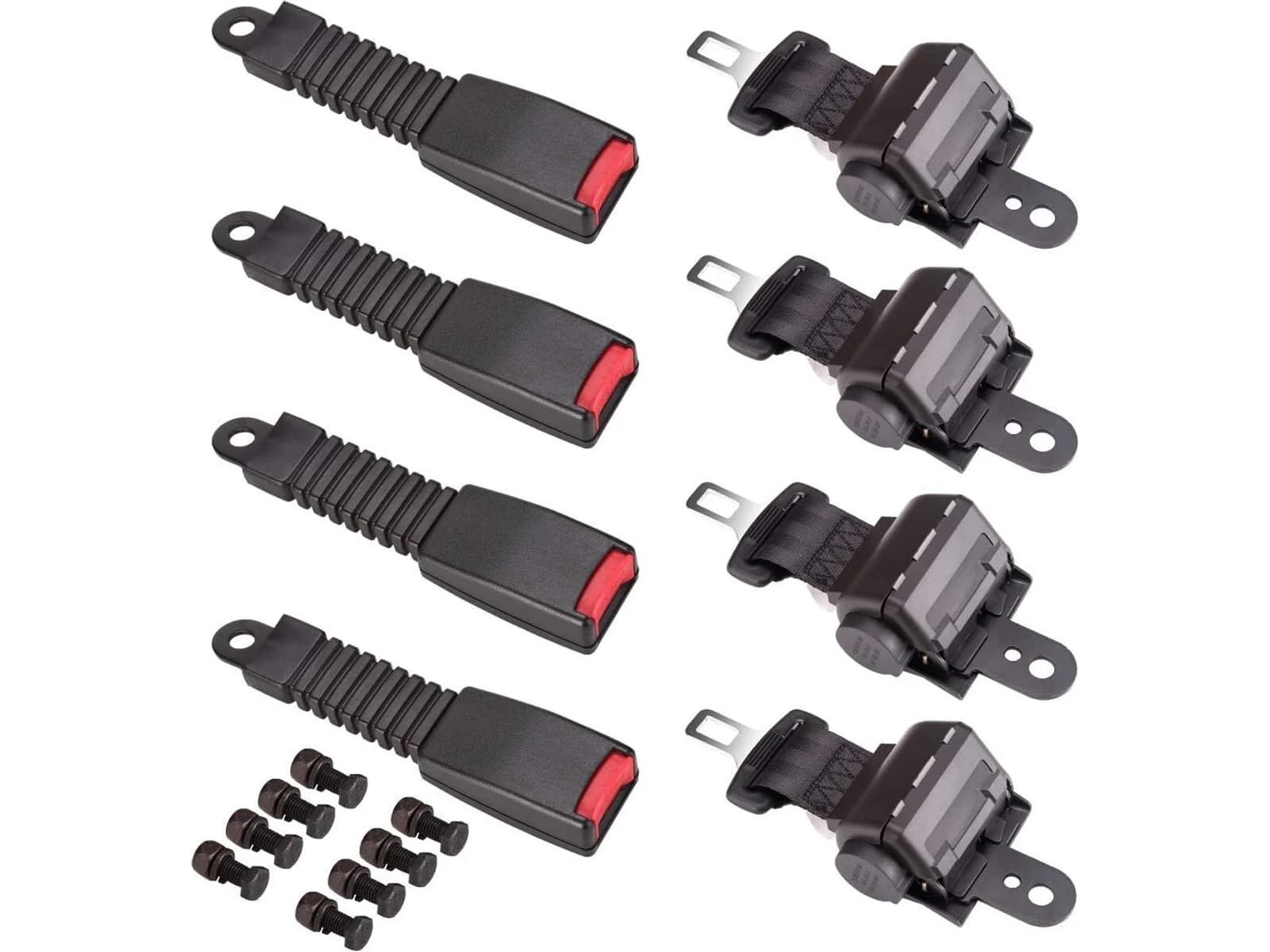 Retractable Seatbelt System Set (Front & Rear) — golf buggy golf buggy accessories & spare parts